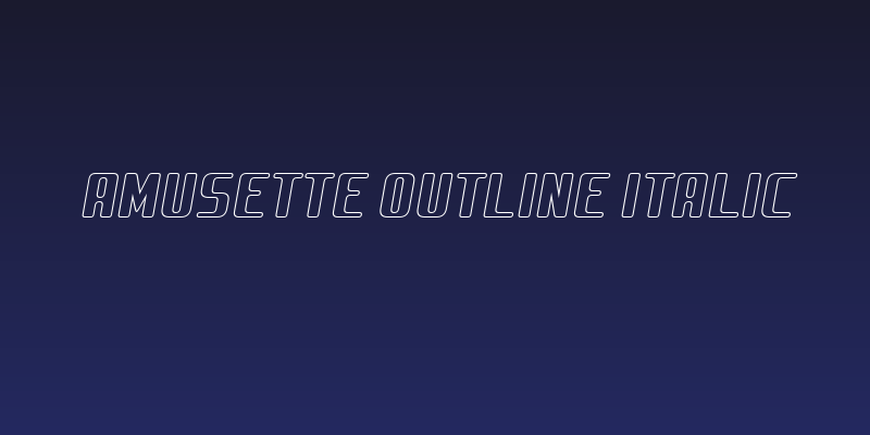 Amusette Outline Italic Social Header