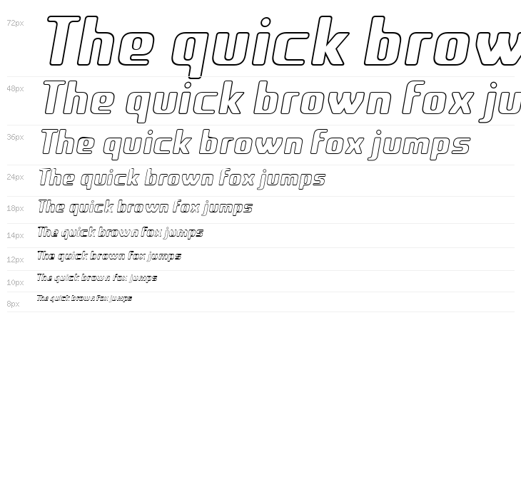 Amusette Outline Italic Waterfall