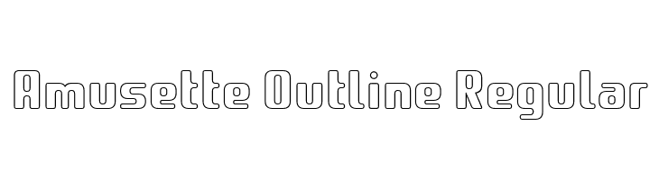 Amusette Outline Regular  नि: शुल्क फ़ॉन्ट्स डाउनलोड
