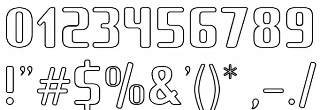 Amusette Outline Regular Font OTHER CHARS