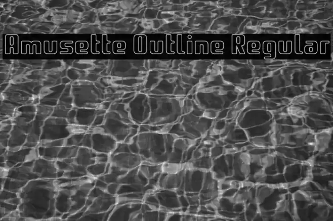 Amusette Outline Regular Font examples
