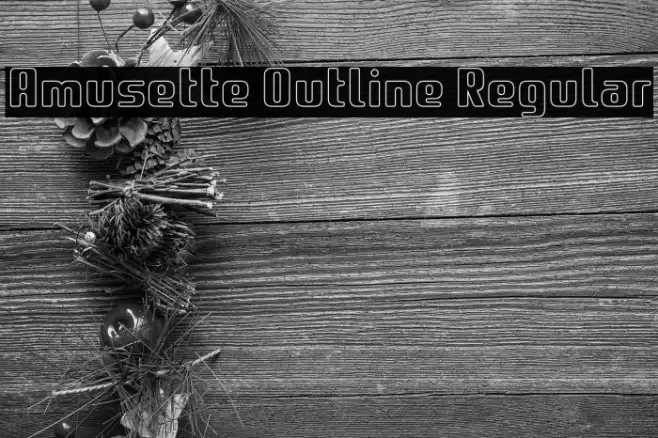 Amusette Outline Regular Font examples