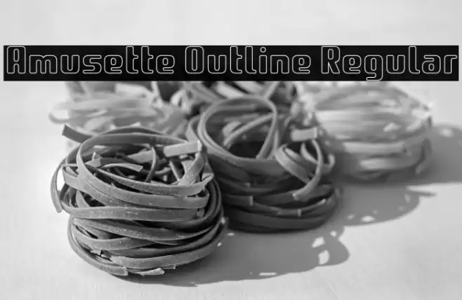 Amusette Outline Regular Font examples