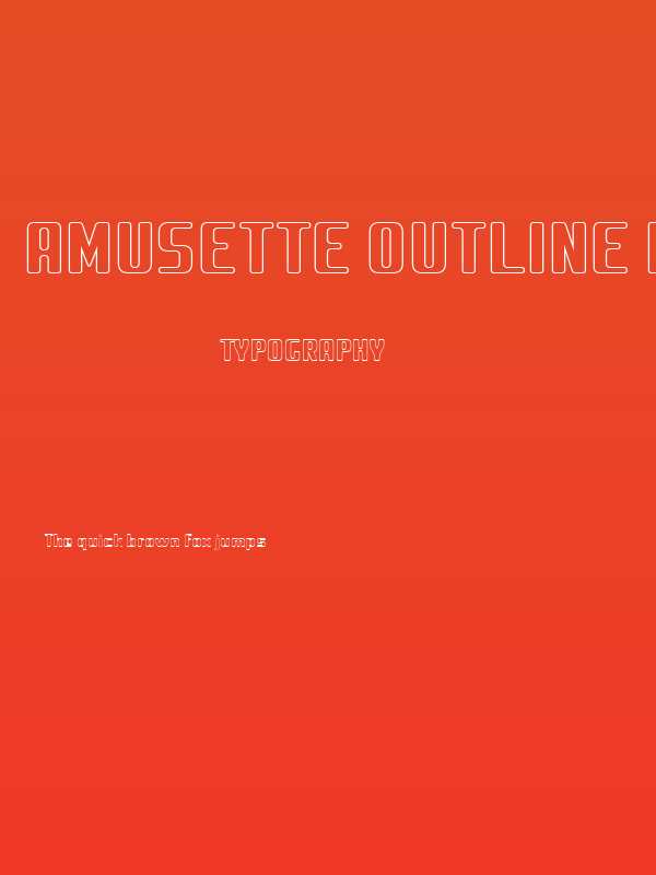 Amusette Outline Regular Poster