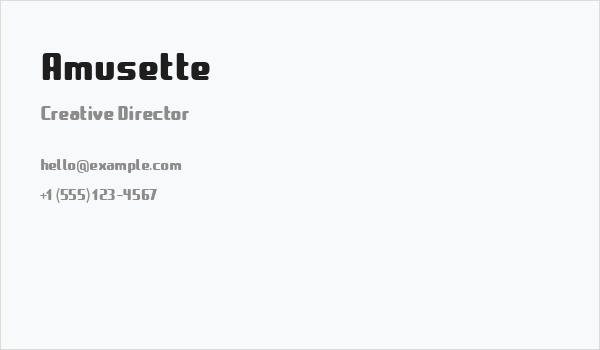 Amusette Business Card