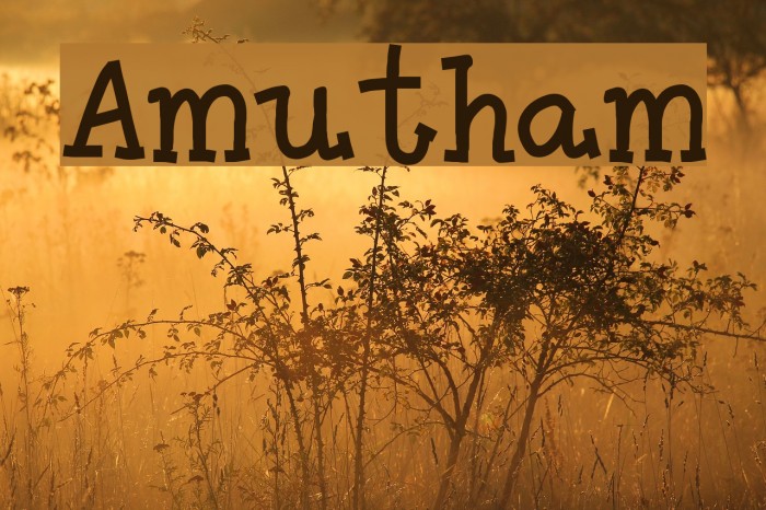 Amutham Font examples