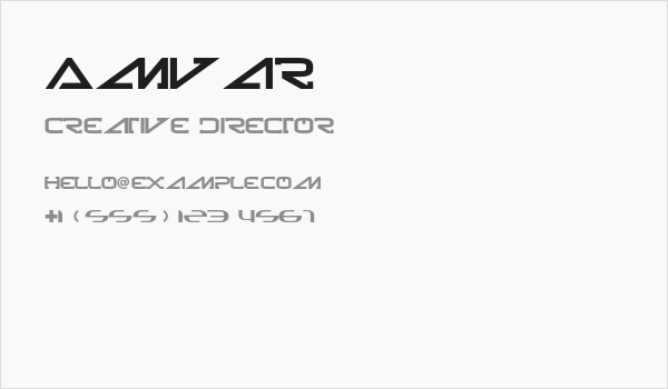 Amvar Business Card