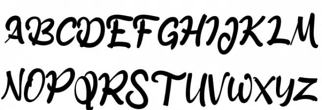 Amylase Script Schriftart Groß