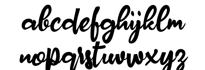 Amylase Script Font LOWERCASE