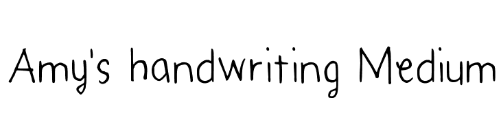 Amy's handwriting Medium  Frei Schriftart Herunterladen