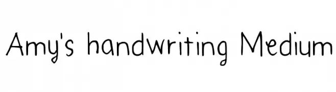 Amy's handwriting Medium  Descarca Fonturi Gratis