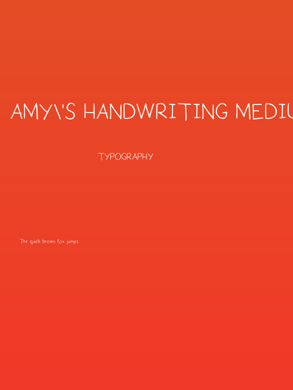 Amy's handwriting Medium Poster