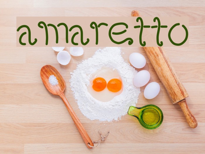 amaretto Font examples