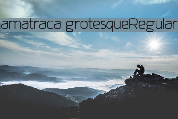amatraca grotesqueRegular Font examples