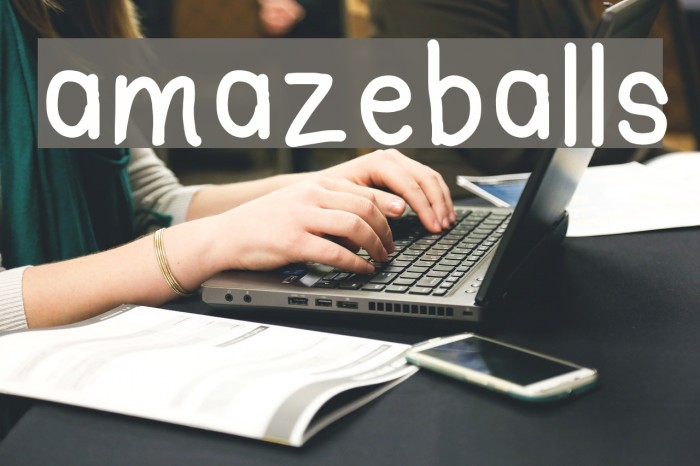 amazeballs Font examples