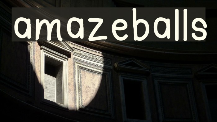 amazeballs Font examples