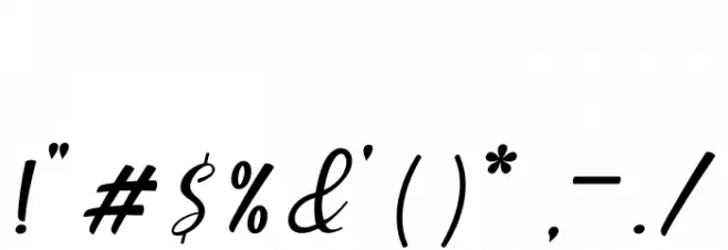 amellia Font OTHER CHARS