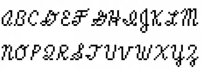 americancursive Шрифта ВЕРХНИЙ