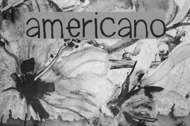 americano Font examples