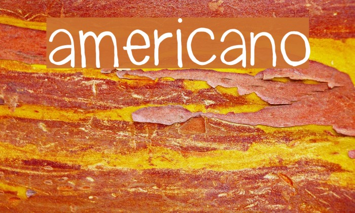 americano Font examples