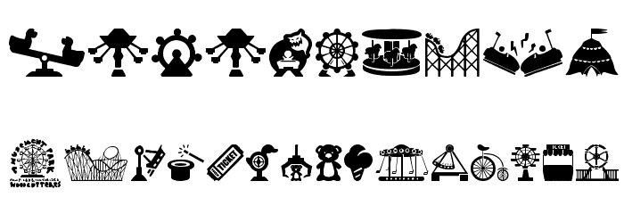 amusement park Font OTHER CHARS