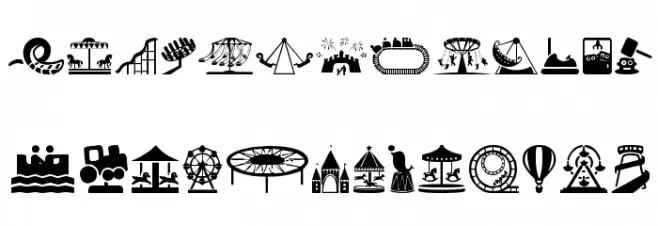 amusement park خط أحرف كبيرة