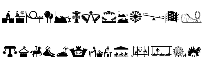 amusement park Font LOWERCASE