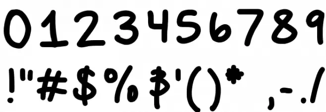 amyshandwriting Font OTHER CHARS