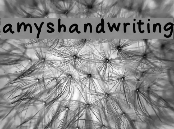 amyshandwriting Font examples