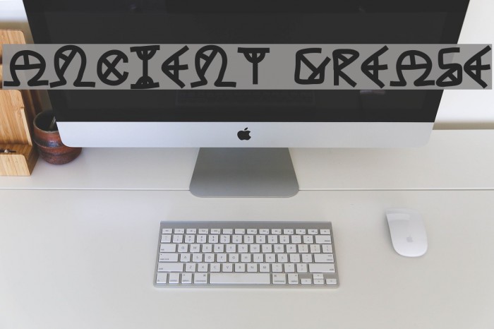 ANCIENT GREASE Font examples