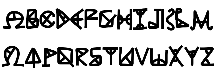 ANCIENT GREASE Font LOWERCASE