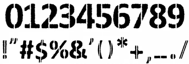 ANDERSON Font Alte caractere