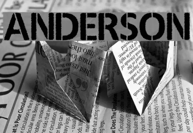 ANDERSON Font examples