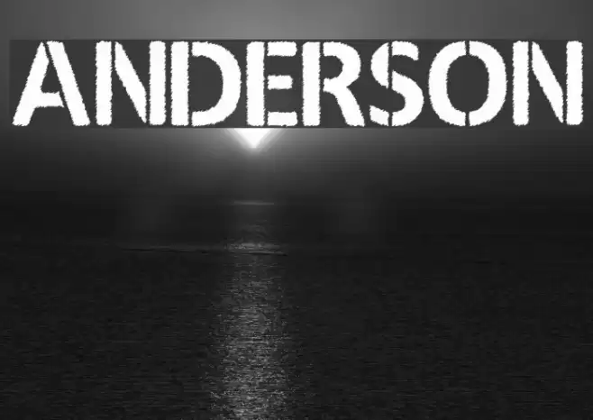 ANDERSON Font examples