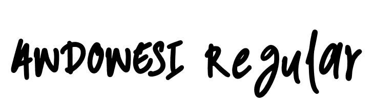ANDONESI-Regular  font caratteri gratis