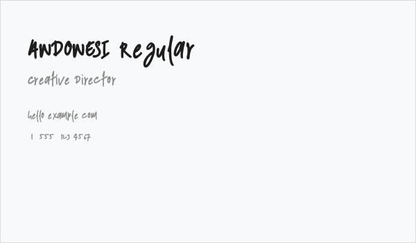 ANDONESI-Regular Business Card