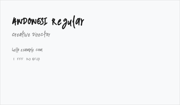 ANDONESI-Regular Business Card