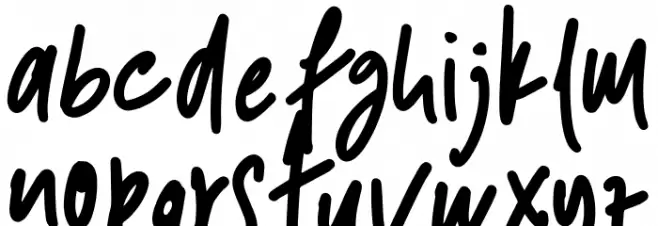 ANDONESI-Regular Schriftart Kleinbuchstaben