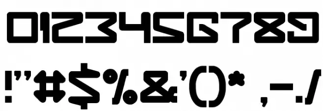 ANDROID ROBOT Font OTHER CHARS