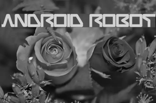 ANDROID ROBOT Font examples