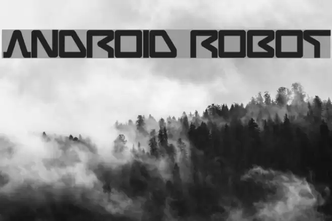 ANDROID ROBOT Font examples
