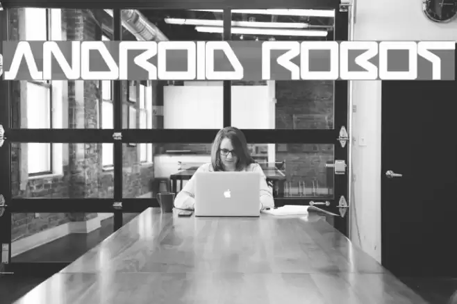 ANDROID ROBOT Font examples