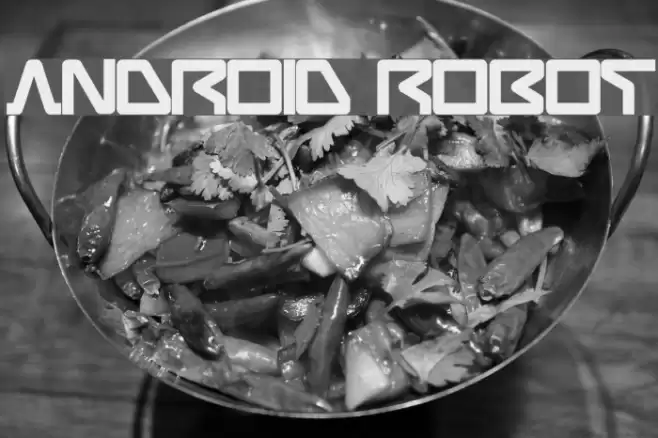ANDROID ROBOT Font examples