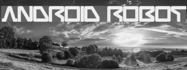 ANDROID ROBOT Font examples