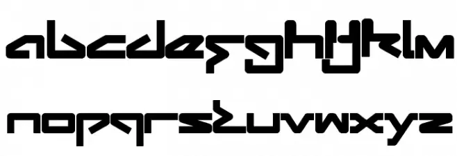ANDROID ROBOT Schriftart Kleinbuchstaben
