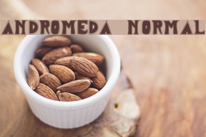 ANDROMEDA Normal फ़ॉन्ट examples