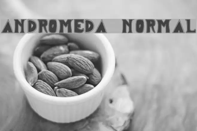 ANDROMEDA Normal फ़ॉन्ट examples