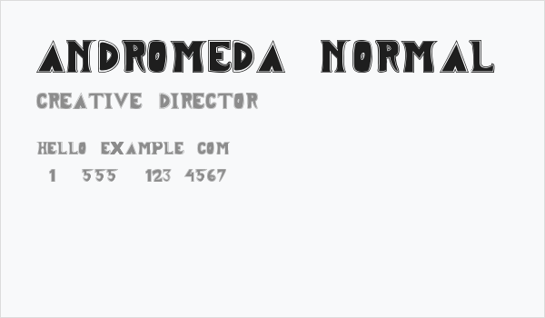 ANDROMEDA Normal Business Card
