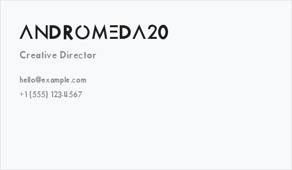 ANDROMEDA20 Business Card