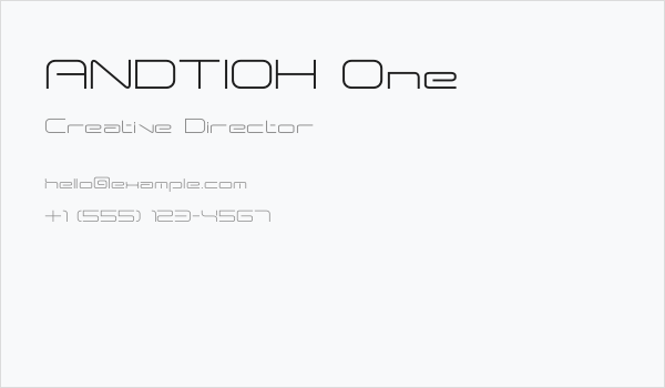 ANDTIOH One Business Card